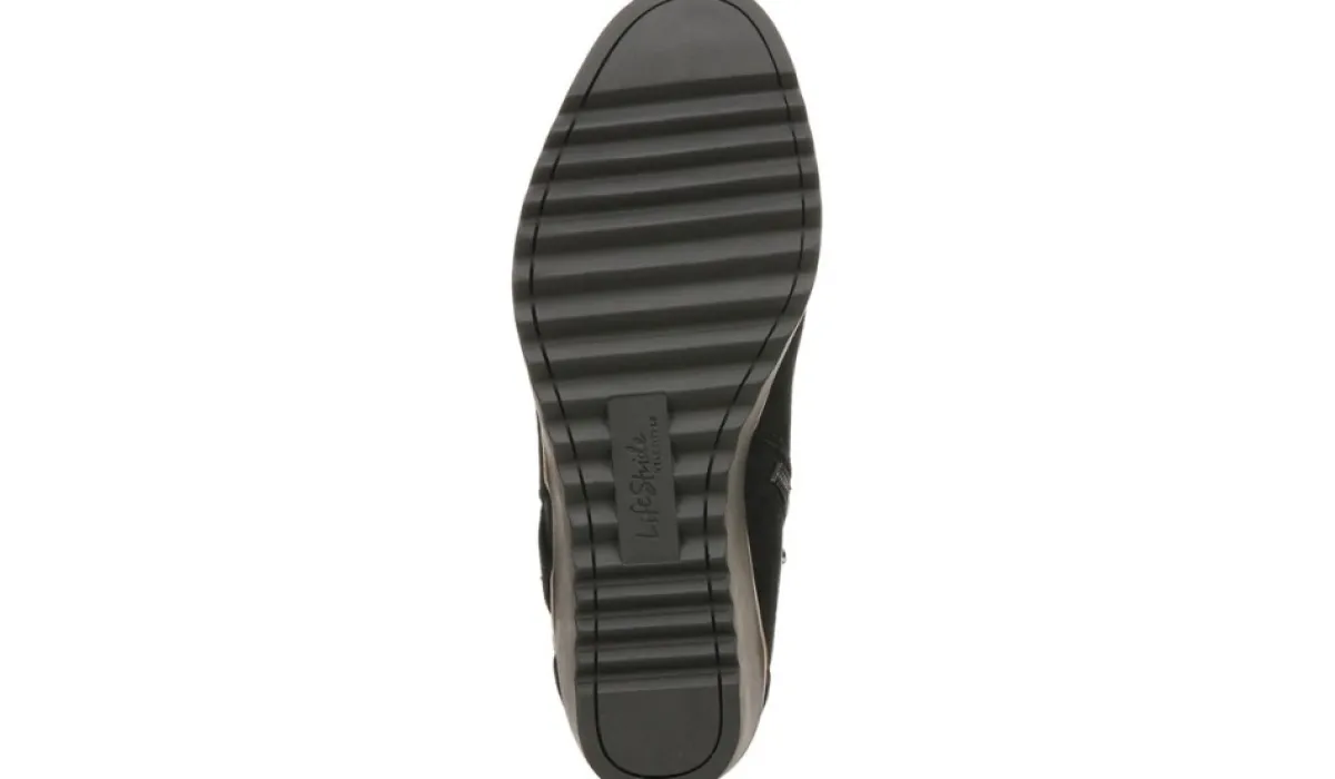 LifeStride Bottes^Bottillon A Talon Compense Zinfandel Moyen Et Large Pour Femmes