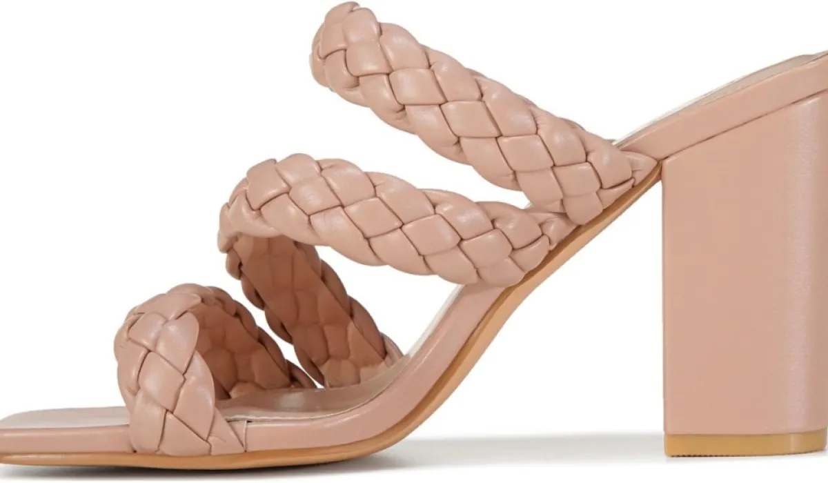 Taxi Talons^Chaussure Habillee A Talon Bloc Avec Bride Tressee Polly Pour Femmes