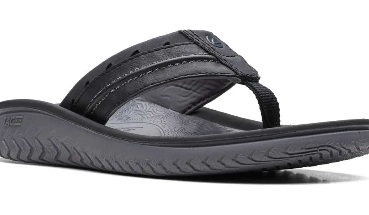 Clarks Sandales^Tong Wesley Avec Bride Roulee Entre Les Orteils Pour Hommes