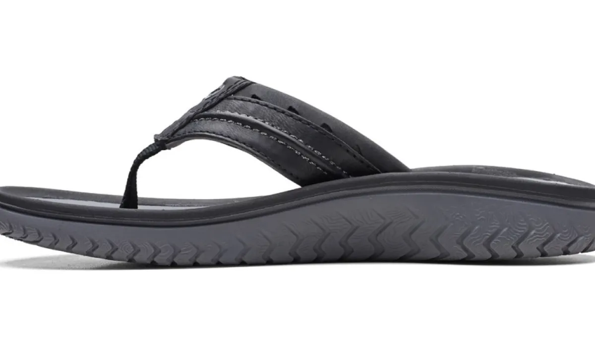 Clarks Sandales^Tong Wesley Avec Bride Roulee Entre Les Orteils Pour Hommes